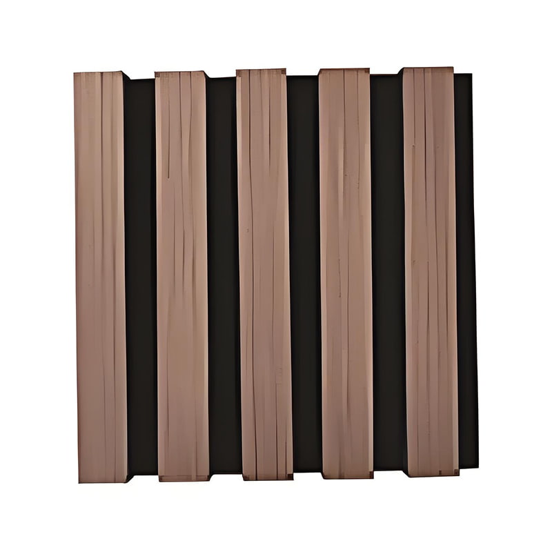 Polyester fiber akustisk lamel træ vægpanel