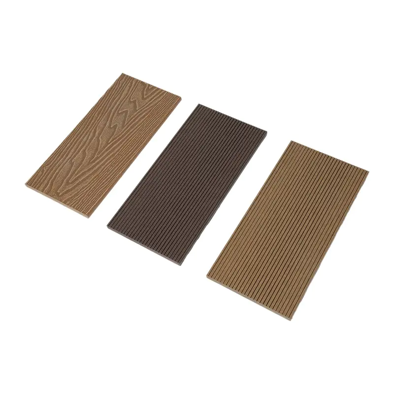 Anti-Slip Solid WPC Decking Vandtæt udendørs terrasse gulvbelægning